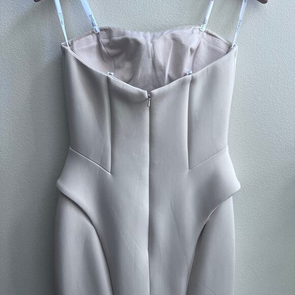 Tony Bowls Paris Cream Strapless Bodycon Mermaid Ball Gown Prom Dress Women's 2 - Picture 11 of 14